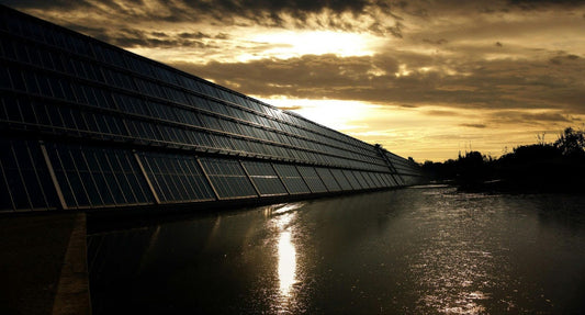 How can you drain water from solar panels?